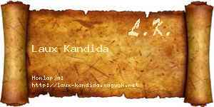 Laux Kandida névjegykártya